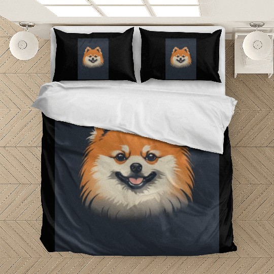 Pomeranian Dog 1 - Japanese Old Vintage Bedding Sets