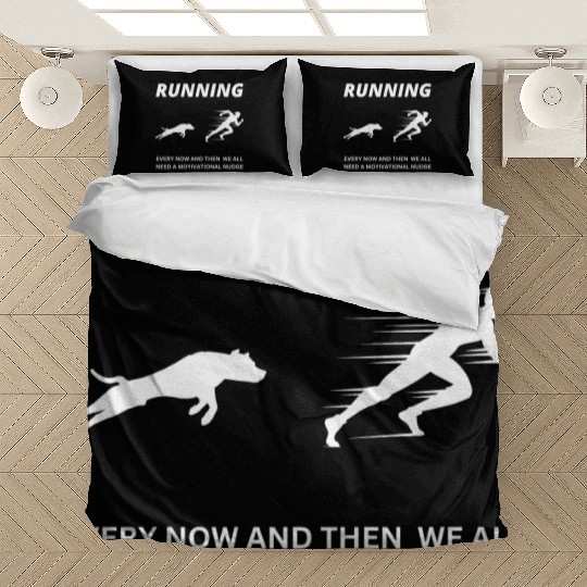 FUNNY Running Motivation DOG Fitness Bedding Sets