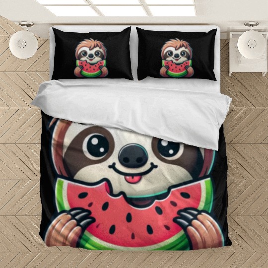 Sloth Summer Fruit Melon Bedding Sets