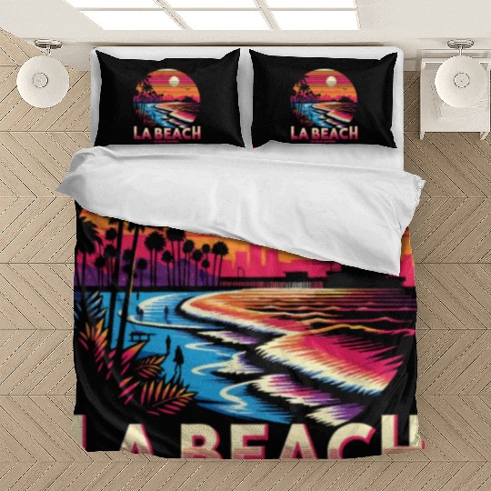 LA BEACH ,Los Angeles California Beach Bedding Sets