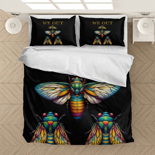 Funny Cicada We Out Cute Cicada Brood Emergence Bedding Sets