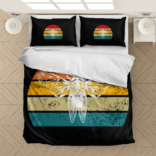 I Like Cicada & Maybe Like 3 People, Retro Sunset Bedding Sets