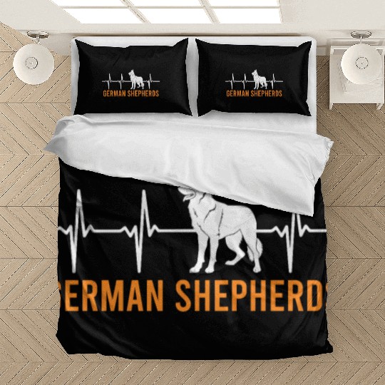 German Shepherd HEART BEAT German Shepherds Bedding Sets