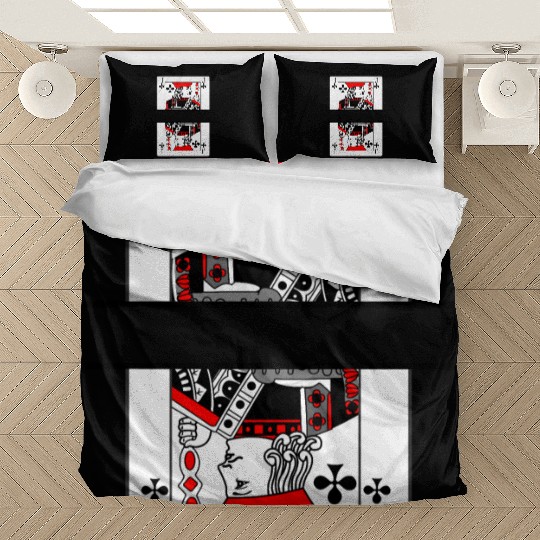 Playing card clover jack with banner space Bedding Sets