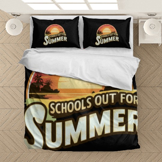 Retro Schools Out For Summer Last Day Of School Bedding Sets