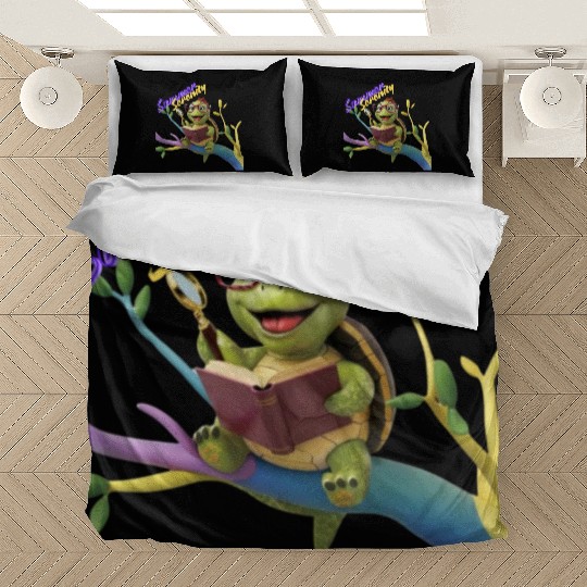 Cute Little Green Sea Turtle on Ocean Bedding Sets