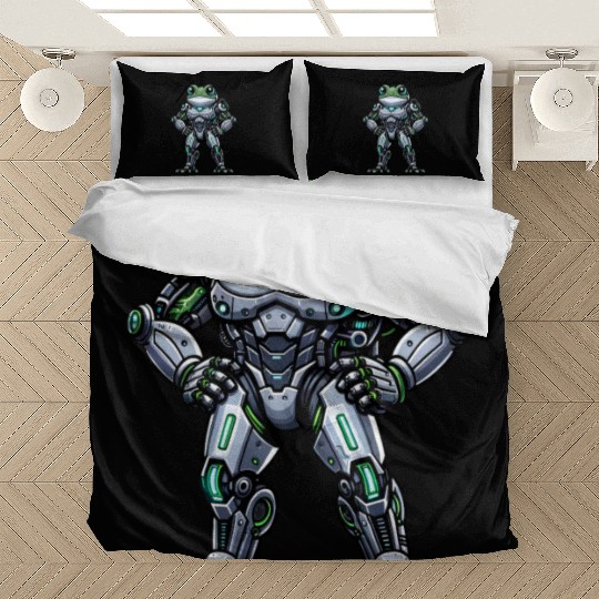 Robot Frog Dabbing Mech Cyborg Cool Bedding Sets