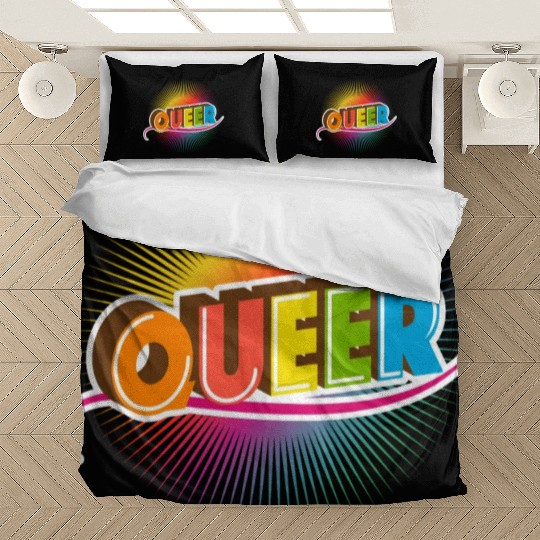 Queer Typo for Pride Month Equal Rights LGBTQ Bedding Sets