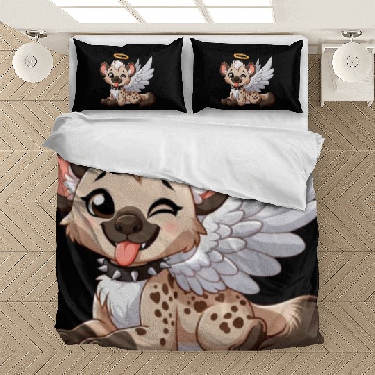 Hyena angel wings halo fantasy Bedding Sets
