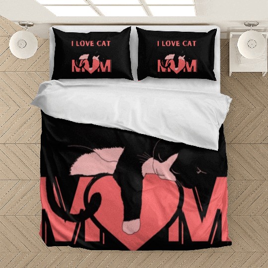 I Love Cat Mom Cats Lover Bedding Sets