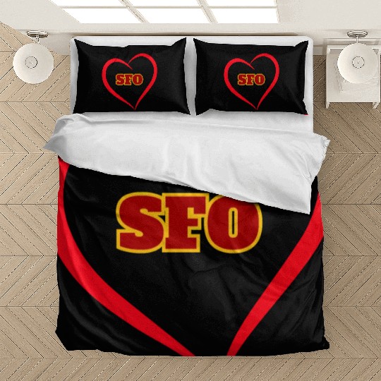 SFO - San Francisco call letters Bedding Sets