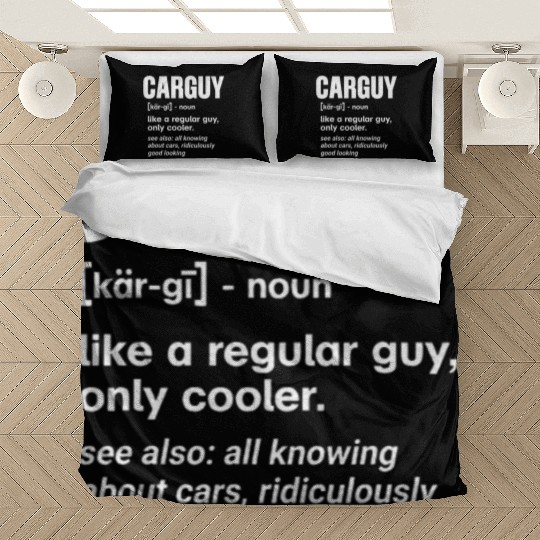 Car Guy Definition Mechanic Auto Racing Car Lovers Bedding Sets