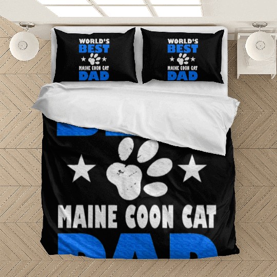 World's Best Maine Cat Dad Owner Lover Bedding Sets