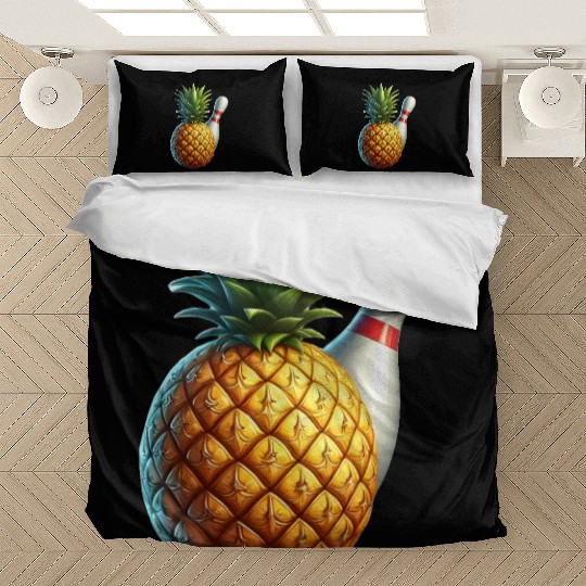 bowling ball and pineapple Bedding Sets