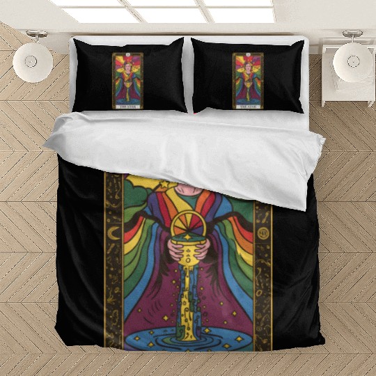 Gay Pride The Star Tarot Card, LGBTQ Tarot Card Bedding Sets