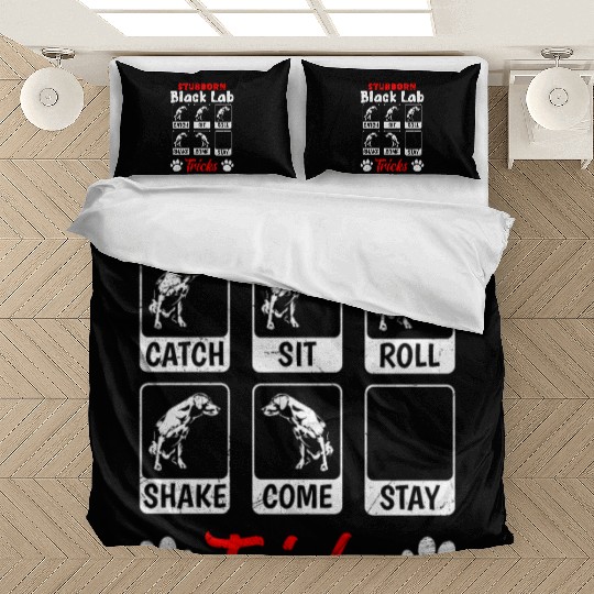 Labrador STUBBORN BLACK LAB TRICKS Labrador Bedding Sets