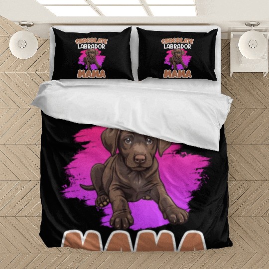 Labrador Retriever CHOCOLATE LAB MOM Labrador Bedding Sets