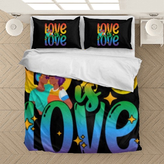 Love is Love, LGBT Bedding Sets, Pride Bedding Sets, Lesbian Gay