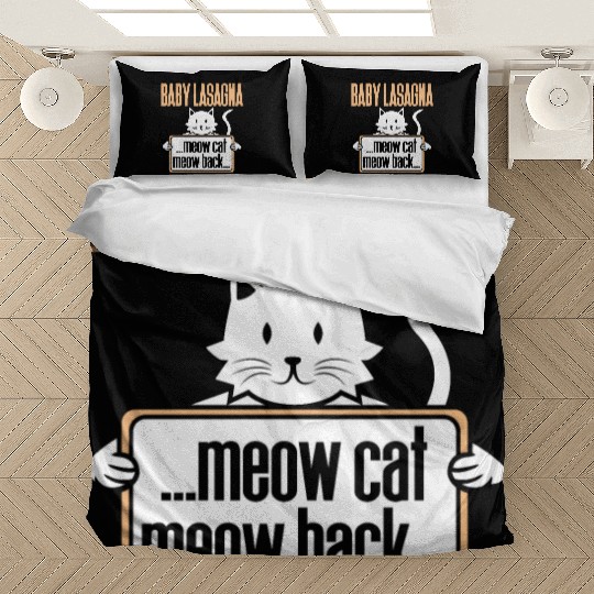 Baby Lasagna meow cat meow back Bedding Sets