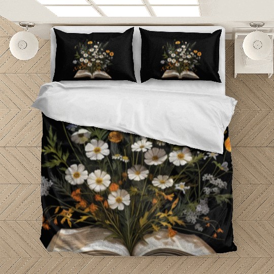 Book Lover Wildflowers Sleeve Bedding Sets