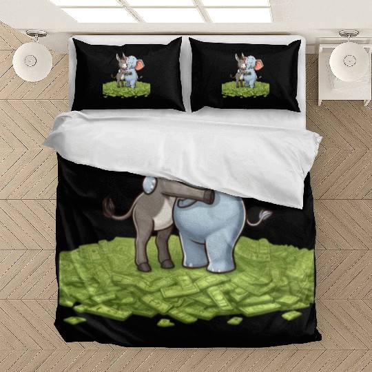 Funny Republican Party Elephant Democratic Donkey Bedding Sets