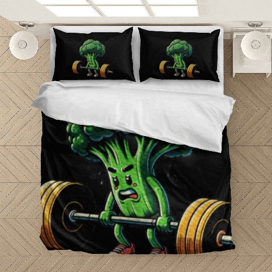 Deadlift Broccoli Gym Fitness Motivation Bedding Sets