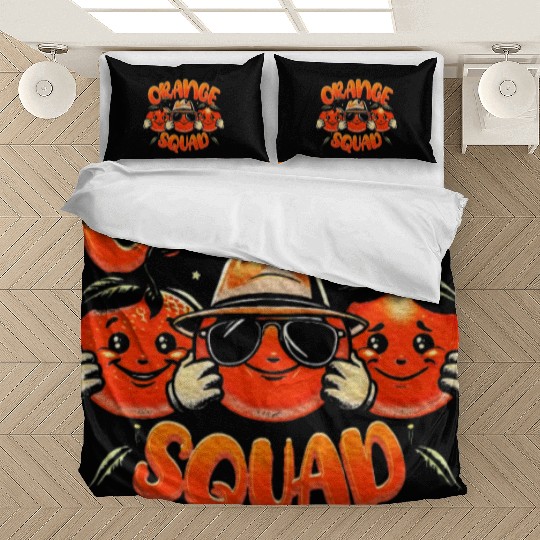 Orange Citrus Fruit Lover Orange Squad Meme Bedding Sets