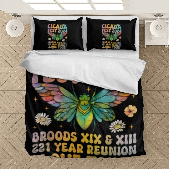 Cicada Lover Fest 2024 Broods Xix & Xiii 221 Years Bedding Sets