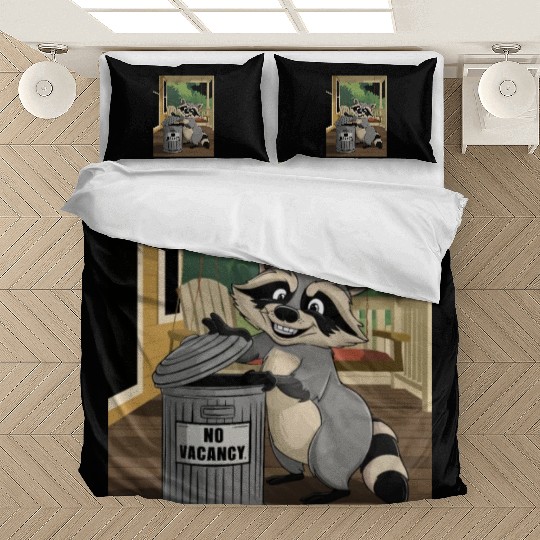 Racoon Trash Panda Metal Trash Can No Vacancy Bedding Sets