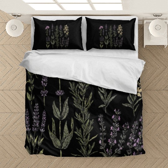 Spring Flower Girl Floral Lavender Flowers Summer Bedding Sets
