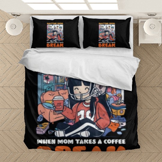 Football Mom Halftime Show: Mom Takes Coffee Break Bedding Sets