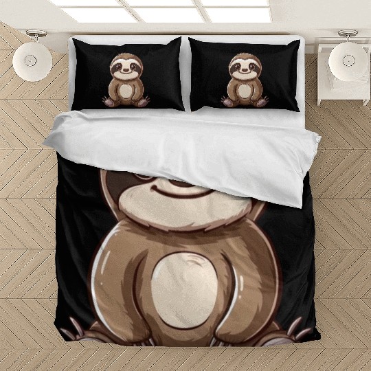Adorable Smiling Sloth Graphic Bedding Sets