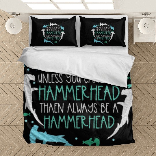 Hammerhead Underwater Ocean Hammerhead Shark Lover Bedding Sets