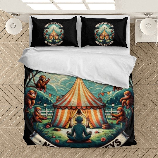 Not My Monkey Not My Circus Monkey Quotes Bedding Sets