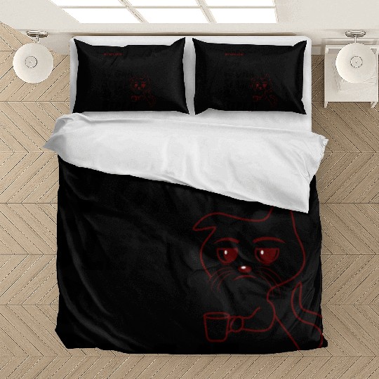 Eat Work Sleep & Repeat with a Tired Cat Bedding Sets