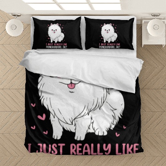I Just Really Like Dogs Cute Pomeranian Bedding Sets