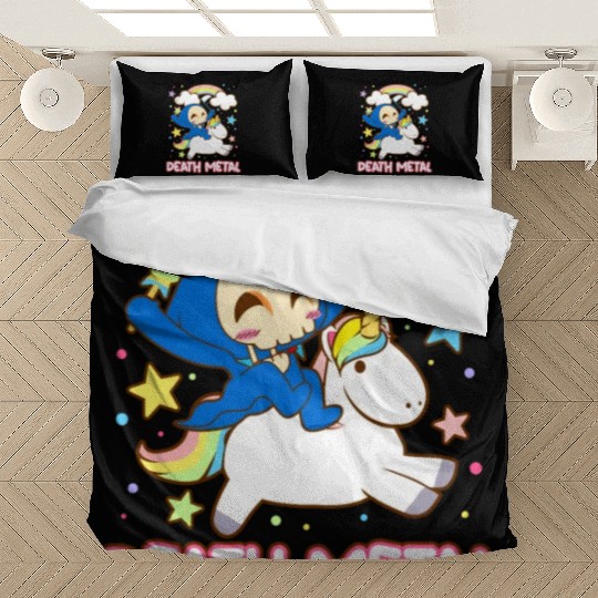 Goth Rock Satan Unicorn Festivals Death Metal Bedding Sets