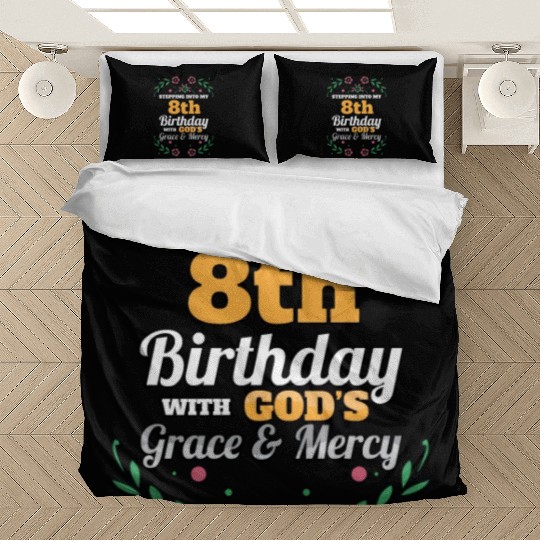 Stepping into my 8th Birthday Religious Bday Bedding Sets
