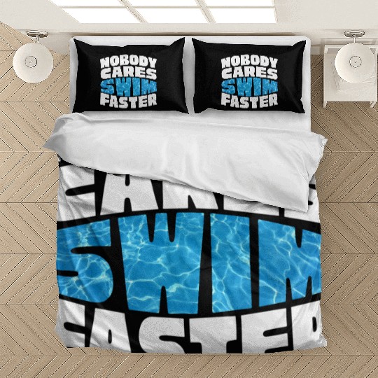Water Texture Nobody Cares Swim Faster Summer Bedding Sets