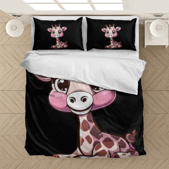 Adorable Baby Giraffe Character For You Bedding Sets