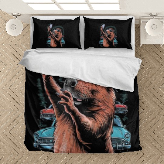 Capybara Selfie Classic Funny Weird Bedding Sets