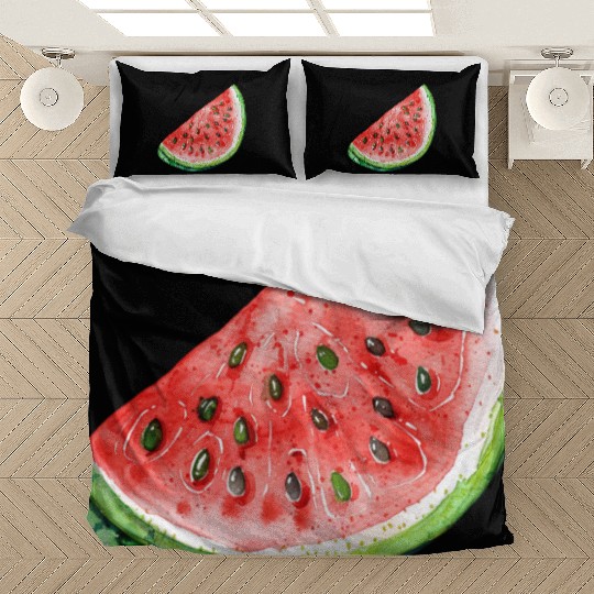 Watermelon Clipart - Fresh Summer Fruit Designs, Bedding Sets