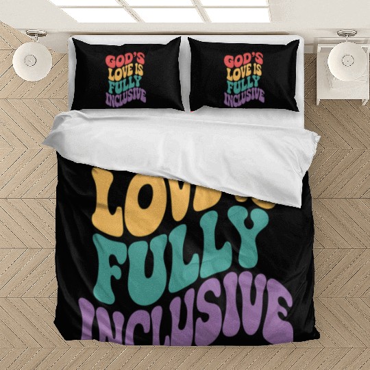 God's Love is Fully Inclusive Christian Jesus LGBT Bedding Sets