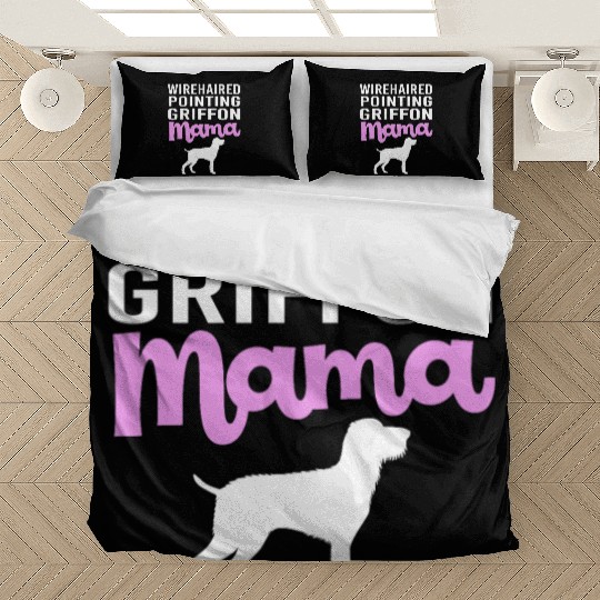 Mothers Day Wirehaired Pointing Griffon Dog Mom Bedding Sets