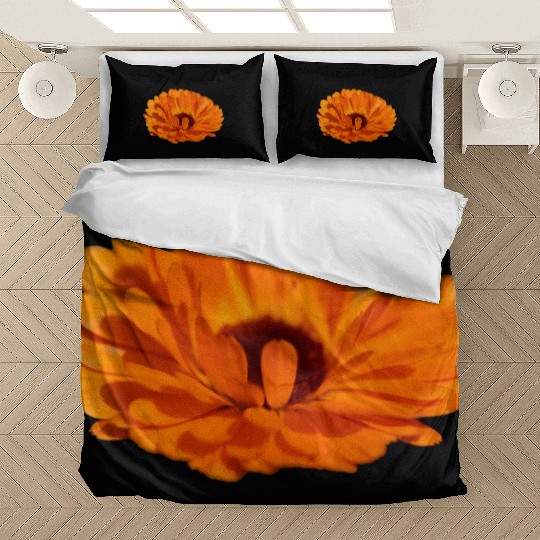 orange flower marigold Bedding Sets