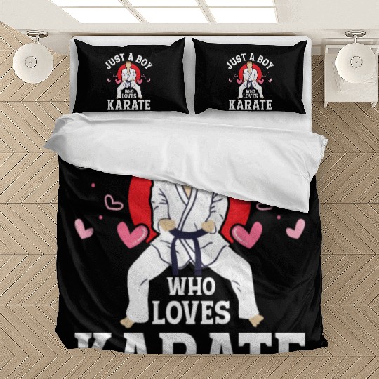 Just A Boy Who Loves Karate Fighter Karateka Bedding Sets