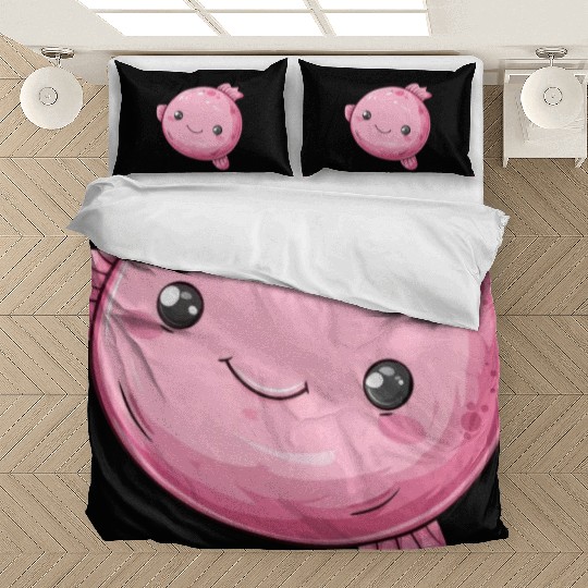 Bubble Fish Fantasy in Pink with Happy Face Bedding Sets