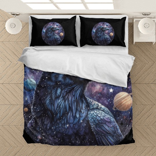 Celestial Raven Clipart Clipart, Crow Bird Witch Bedding Sets