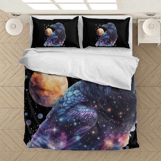 Celestial Raven Clipart Clipart, Crow Bird Witch Bedding Sets