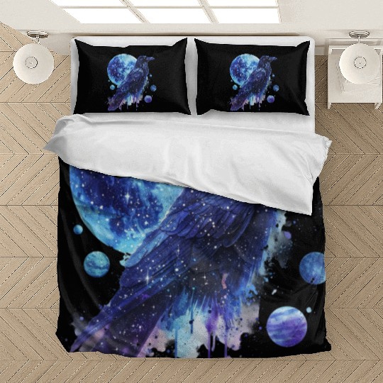 Celestial Raven Clipart Clipart, Crow Bird Witch Bedding Sets